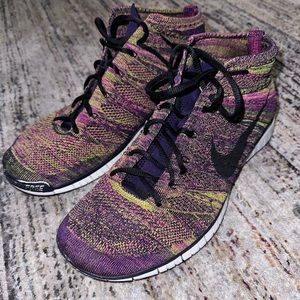 Nike Free Flyknit Chukka Grand Purple Running Shoe Mens 13 - 639700-501